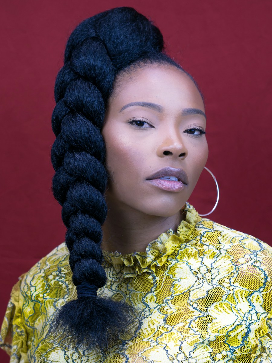 Beautifully styled natural hair